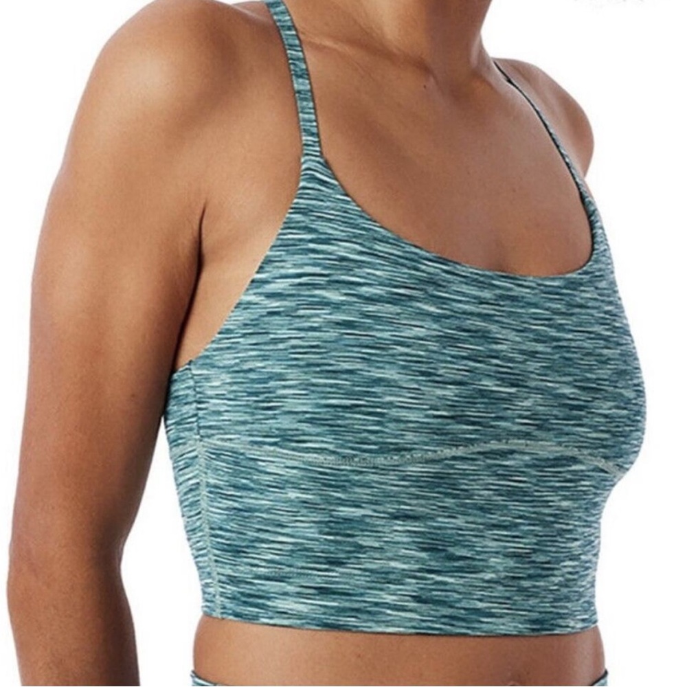 Outdoor Voices Flow Crop Top Patina Mix Green Blue Size Small